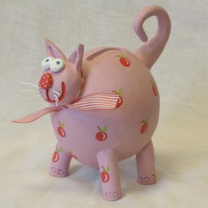 Tirelire artisanale en céramique pièce unique