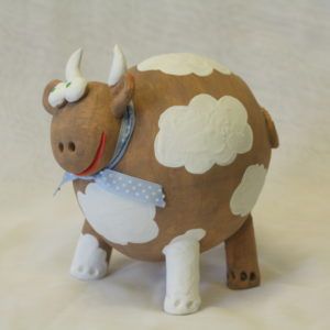 Vache décorative en céramique pièce unique
