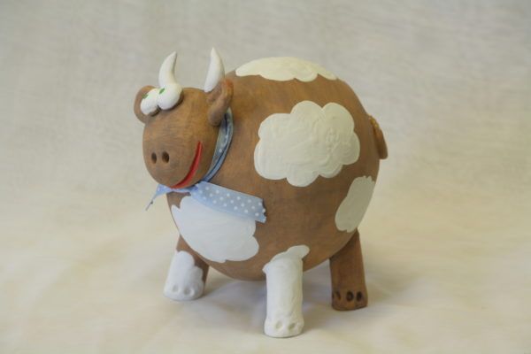 Vache décorative en céramique pièce unique
