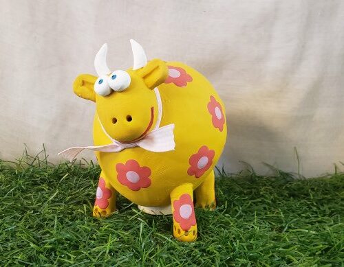 Tirelire vache céramique