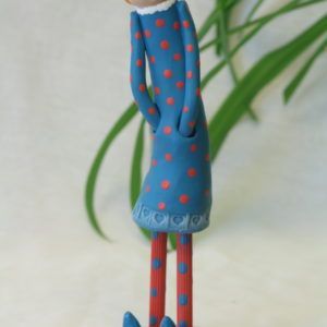 Pièce unique en faïence, personange décoratif