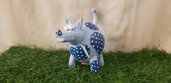 Tirelire loup céramique