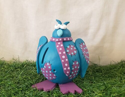 Tirelire chouette céramique