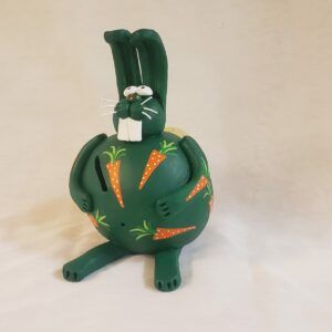 Tirelire céramique lapin vert