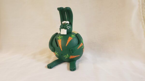 Tirelire céramique lapin vert