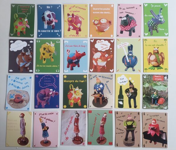 Lot de 24 cartes postales originales