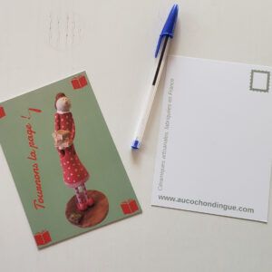 Carte postale bibliothécaire céramique