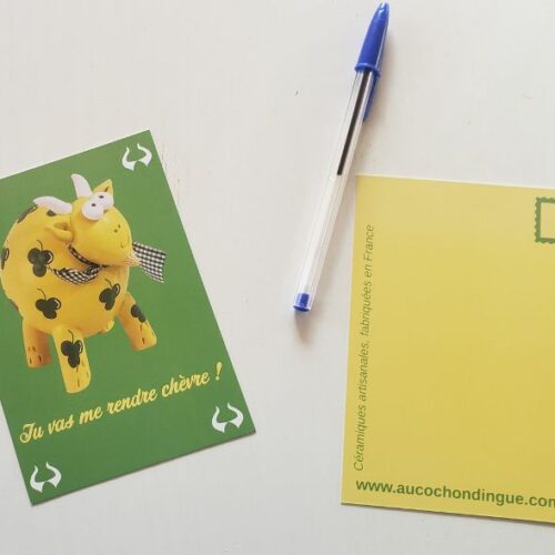 Carte postale chèvre céramique Carte postale chèvre céramique