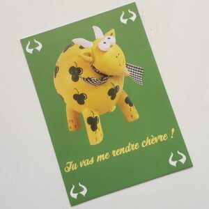 Carte postale chèvre céramique
