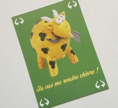 Carte postale chèvre céramique