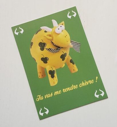 Carte postale chèvre céramique