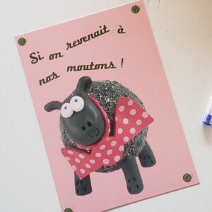 e postale mouton céramique