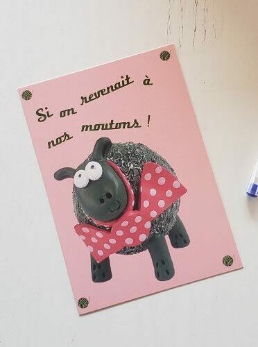 e postale mouton céramique