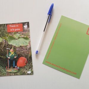 Carte postale jardinier céramique