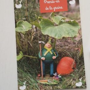 Carte postale jardinier céramique