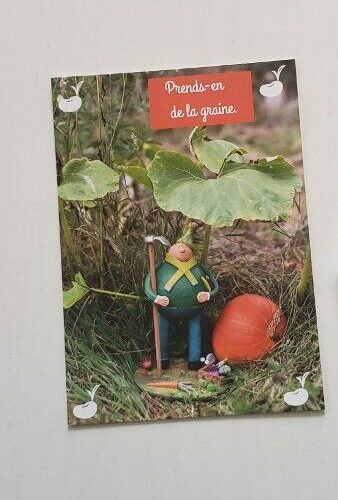 Carte postale jardinier céramique