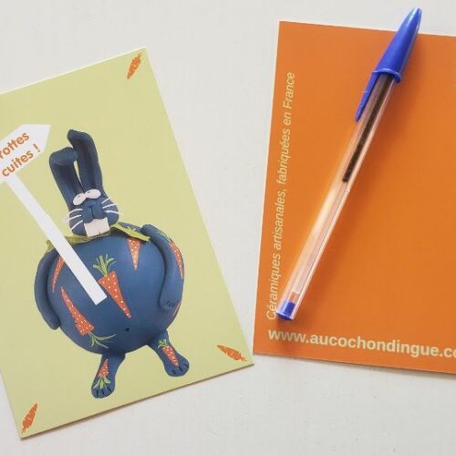 Carte postale lapin céramique Carte postale lapin céramique