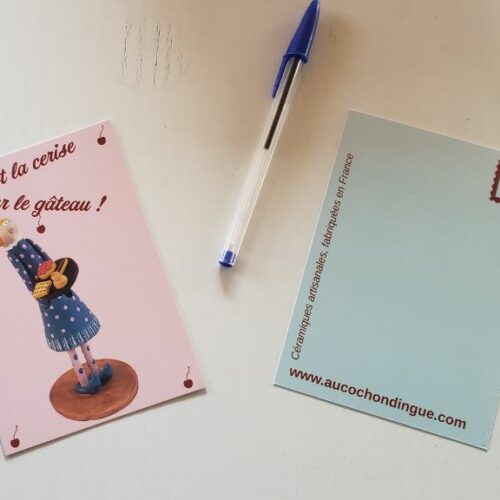 Carte postale pâtissière céramique Carte postale pâtissière céramique