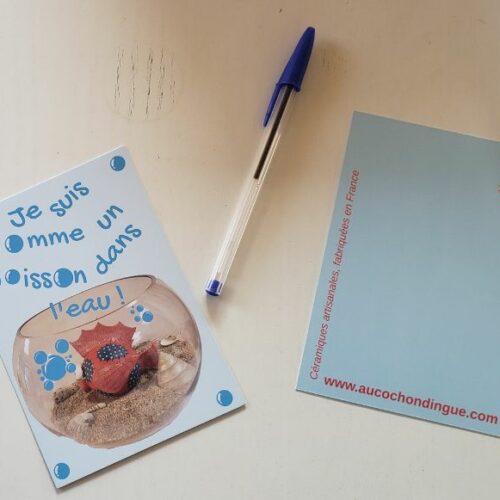 Carte postale poisson céramique Carte postale poisson céramique