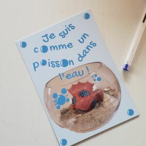 Carte postale poisson céramique