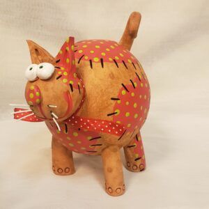 Chat décoratif rouge
