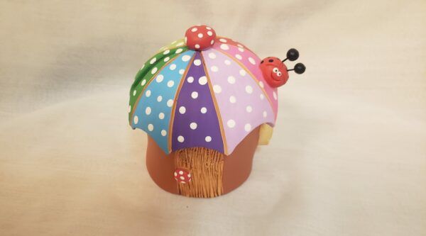 Tirelire maison parapluie