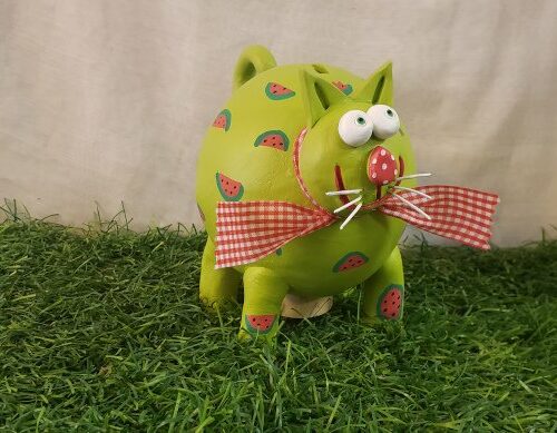 Tirelire chat céramique