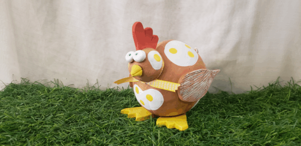 Poule décorative céramique